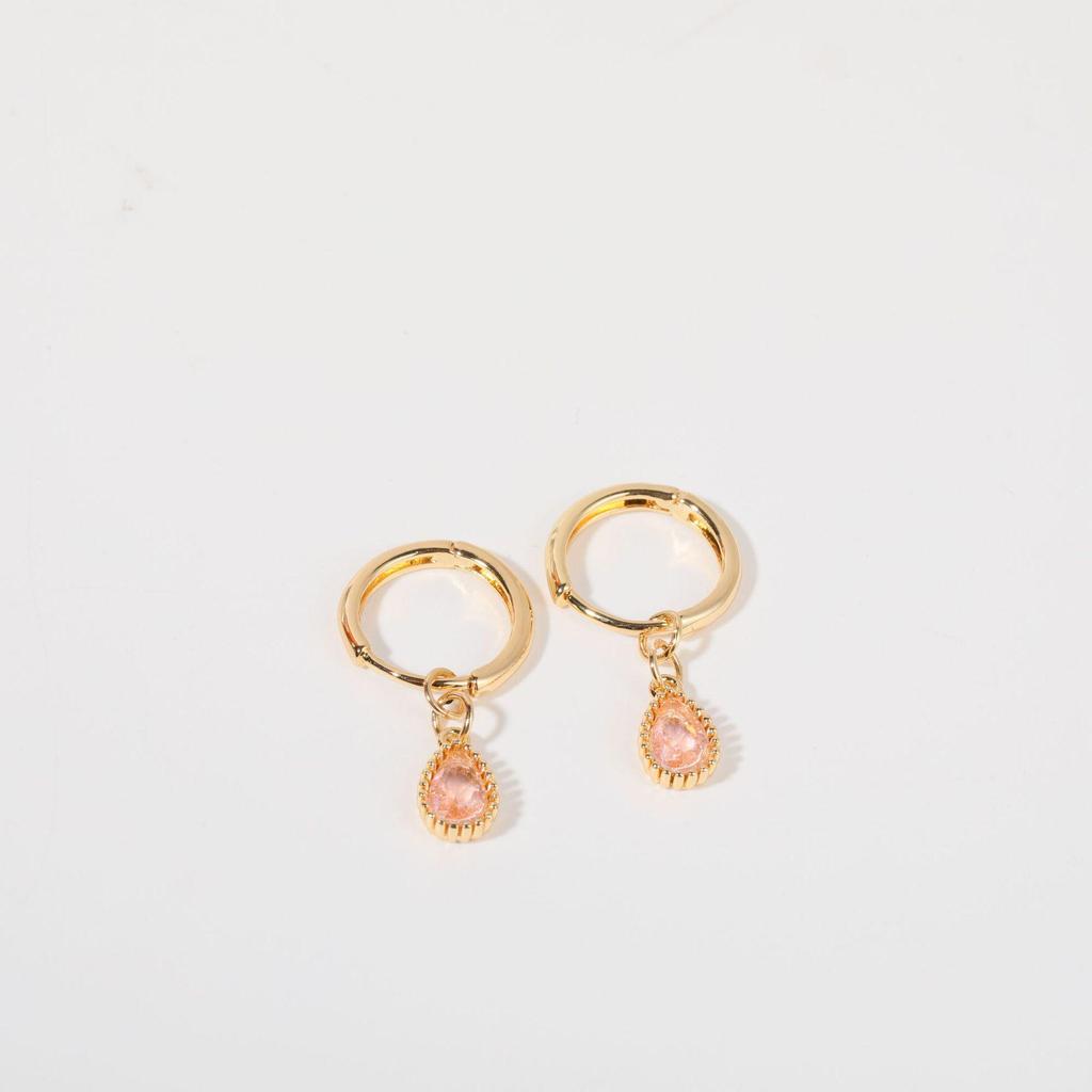 Elegant Zodiac Stone Water Drop Dangle Earrings for Women