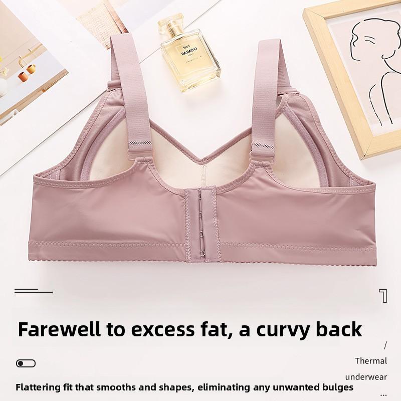 Sujetador inalámbrico de talla grande para mujer, transpirable, cómodo, push-up, copa fina, sujetador liso, sin imanes, moldeador, figura más llena, ropa interior de soporte