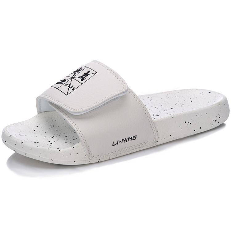 Li Ning Hot Slide Slippers Women's White Black AGAM014-1
