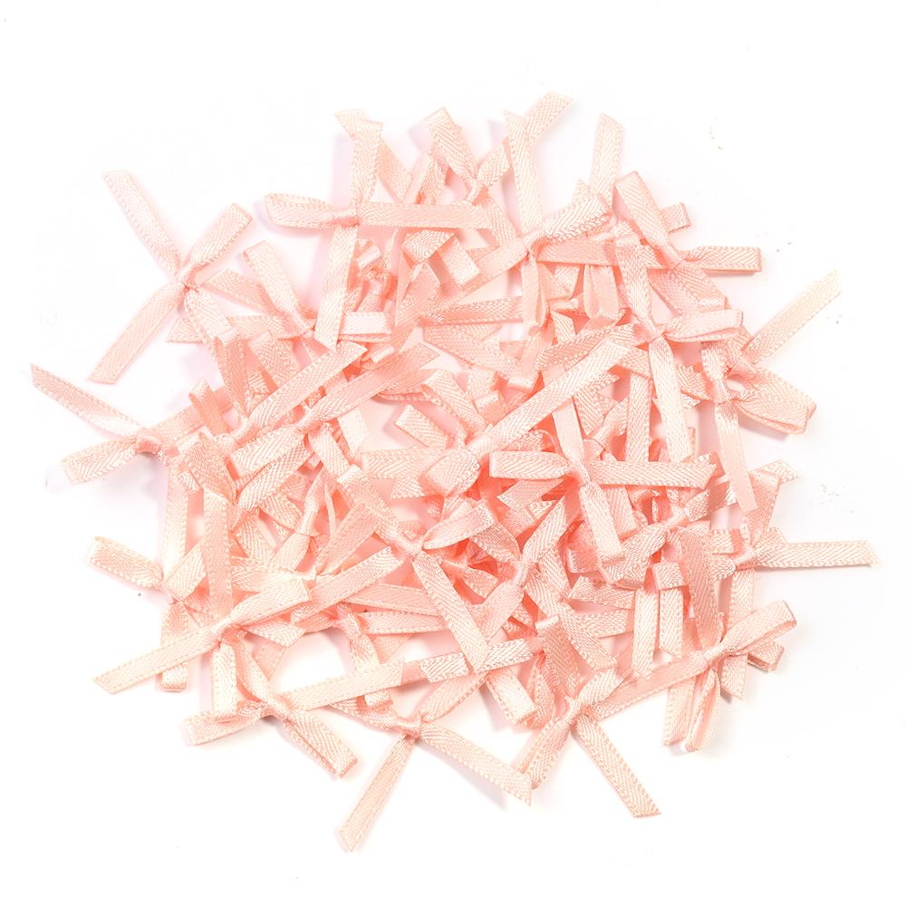 50Pcs/pack Color Ribbon Bows Fashion Small Size Satin Ribbon Bow DIY Handmade Crafts Hairpin Hair Grip for Party Home Decoration