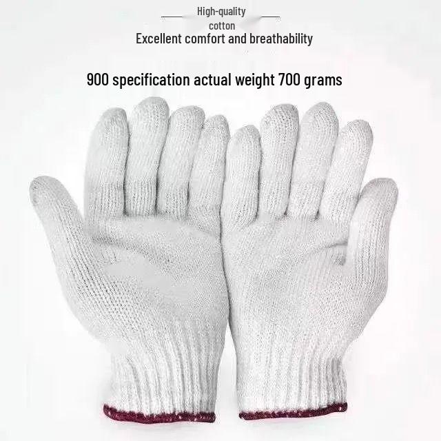 

Очень толстые нескользящие хлопчатобумажные рабочие перчатки - Прочные и износостойкие для строительства