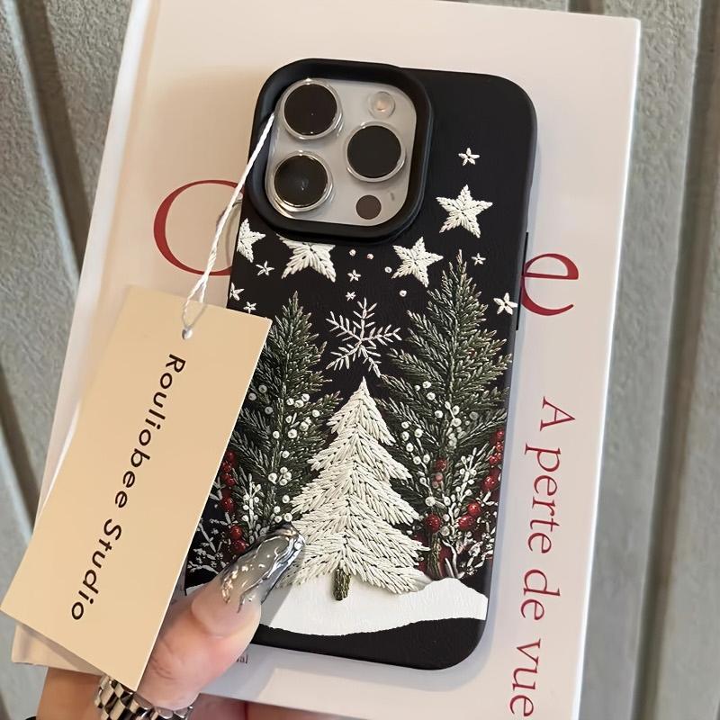 Fashion Christmas Tree Design Phone Case For iPhone 17 Pro Max 16 15 14 13 12 11 16 Plus 17 Air Shockproof Silicone Bumper Cover