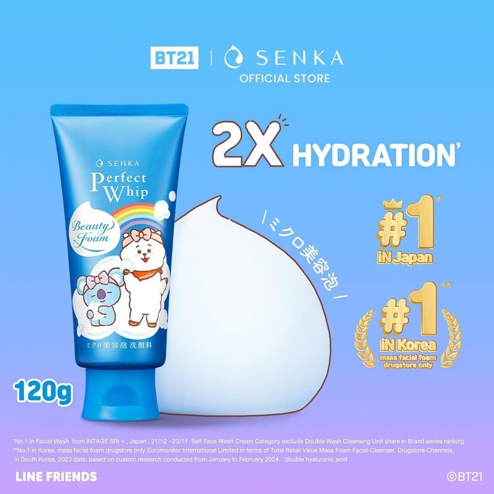 BT21 Senka Perfect Whip Collection Original Blue Limited Edition 120g.