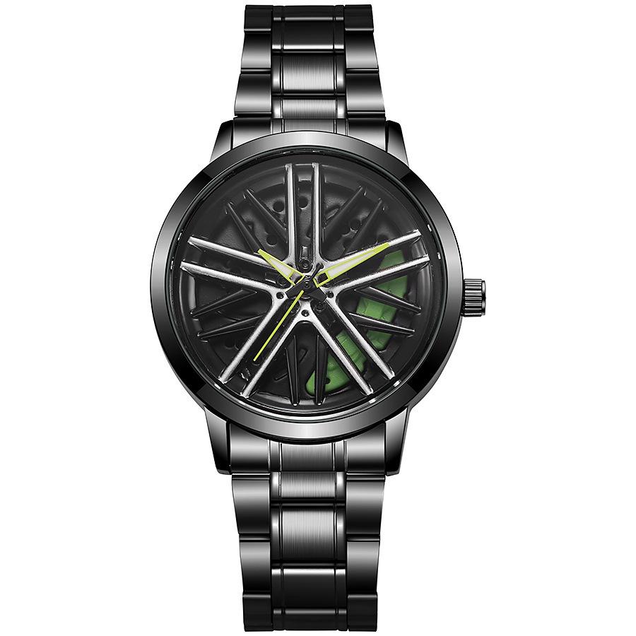 Sports Car Wheel Hub Rotatable Watch Men'S Wheel Quartz Watch Fashion Trendy Men'S Watch