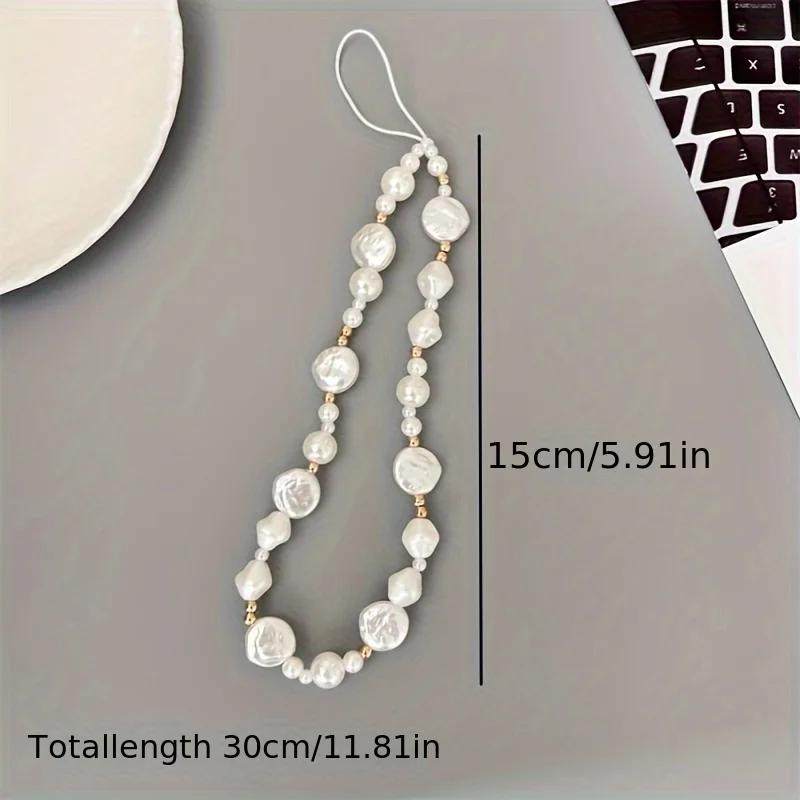 New Shaped Pearl Phone Lanyard, Wrist Phone Chain, Car Keychain, Bag Decoration, Phone Anti Loss Rope