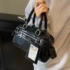 Trend fashion locomotive style personalized handbag bag versatile commuter high texture messenger bag women