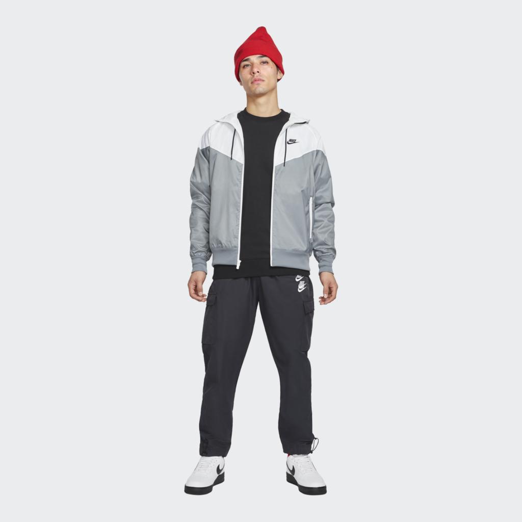 Nike Zip-Up Long Sleeve Hooded Jacket With Small Logo Print Men Jackets Grey 727325-084