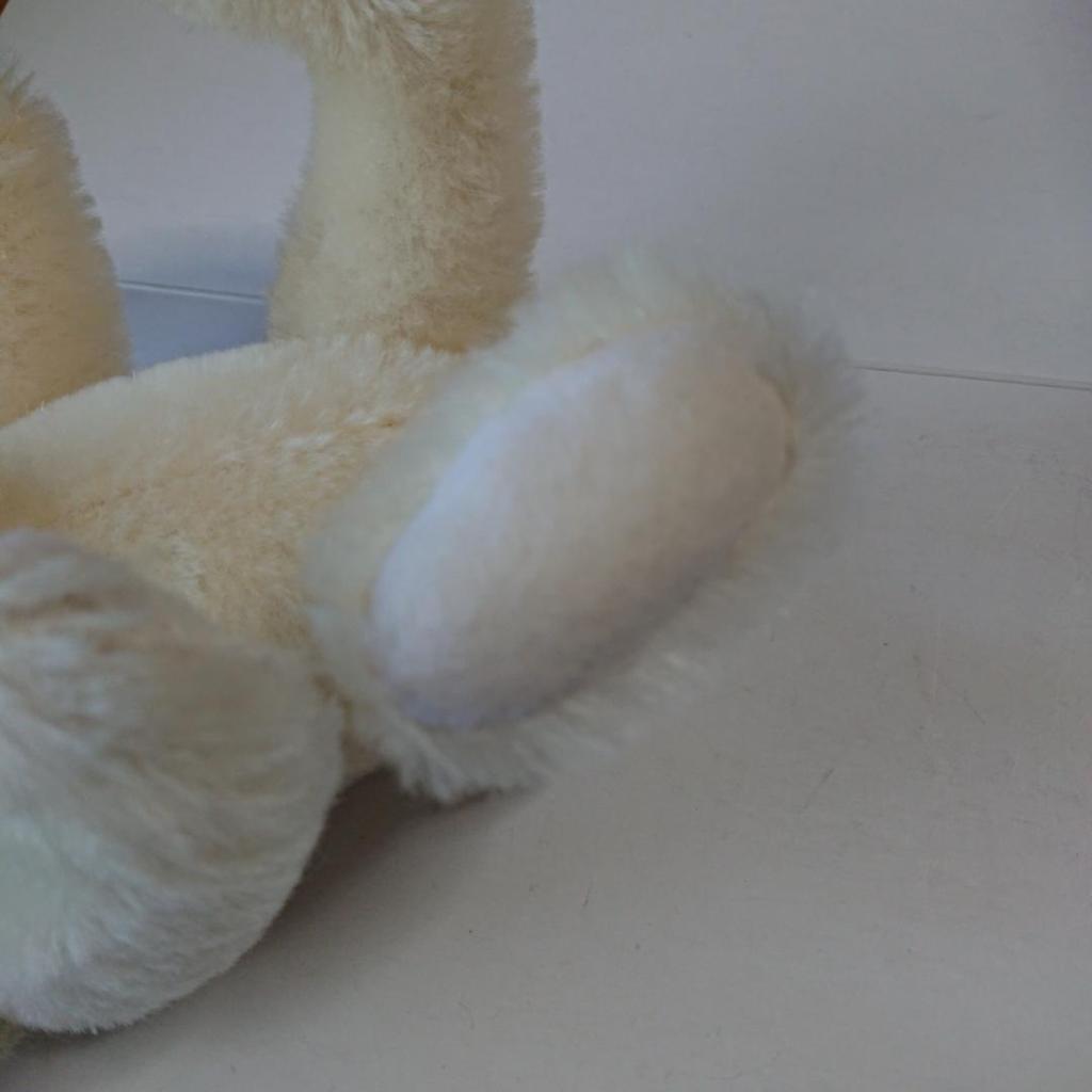 [USED] White Tag YUKI 26cm Steiff Teddy Bear with Certificate of Authenticity
