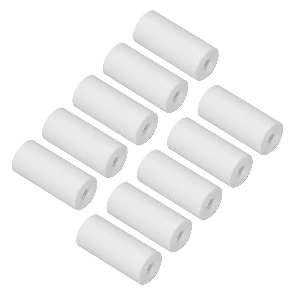 10Pcs Printable Paper Rolls White Printable Thermosensitive Thick Paper Thermal Paper Rolls for Smal