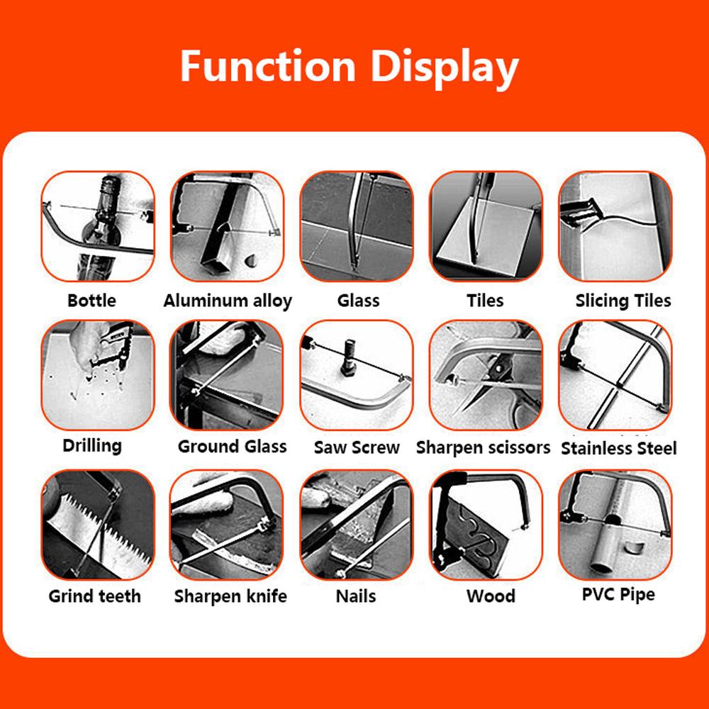 24 Pcs Carbon Steel Scroll Saw Blades 10/14/18/24 T Professional Sawing Machine Accessories High Toughness for Woodworking