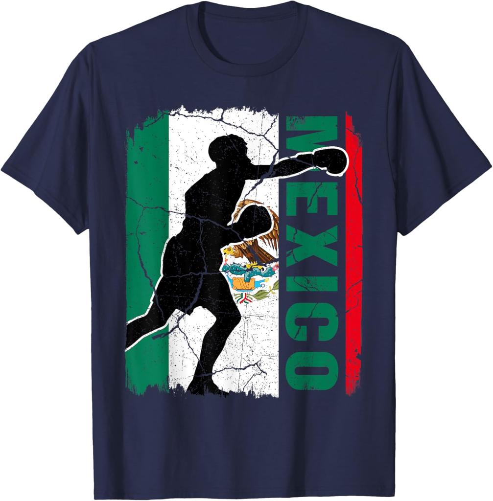Mexican Boxing Team Mexico Flag Boxer TShirt 100 Cotton ONeck Short Sleeve Summer Casual Mens Tshirt Streetwear