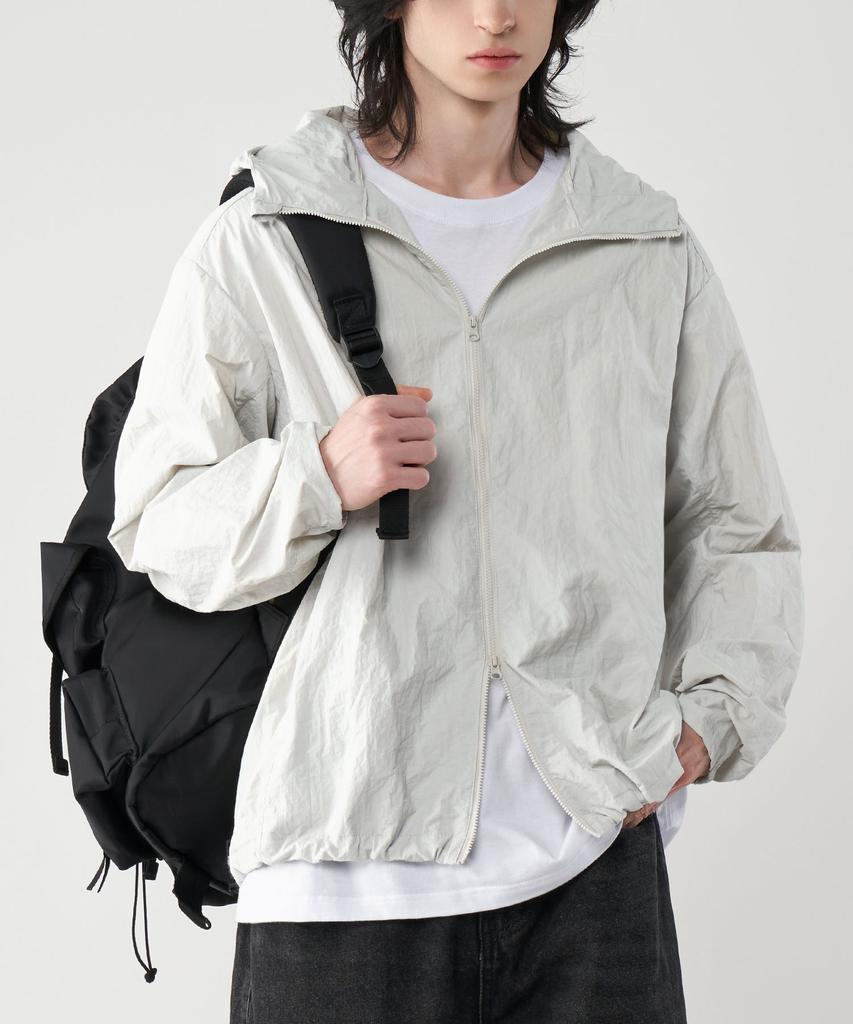 Untapped Studio 2Way Nylon Hooded Windbreaker Jacket 3 Colors