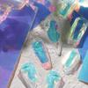 1 PC Nail Art Aurora Ice Cube Cellophane Glass Foil Film Sticker Colorful Transfer Laser Jewelry Paper Manicure Nail DIY Decoration