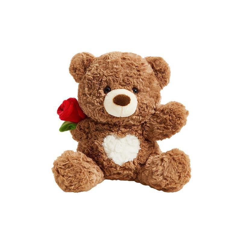 Bear Rose Teddy Plush Toy Cartoon Stuffed Animal Doll Cute Kids Gift Birthday