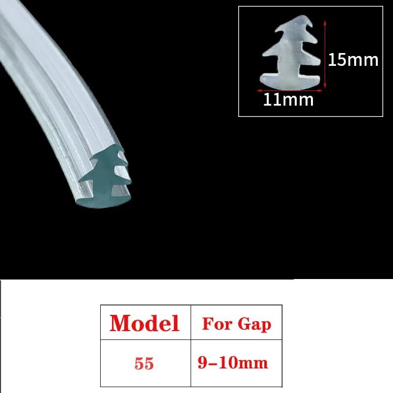 1/3/5/10M Door And Window Sealing Strip Aluminum Windproof Alloy Fixed Glass Gap Three T Type Fill The Card Slot Rubber Strips