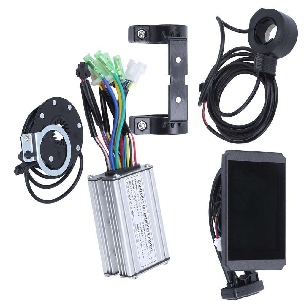 36V 48V 250W Electric Motor Brushless 7A Controller Kit with KTLCD8H Display Panel Sensor Throttle for Electric Bike