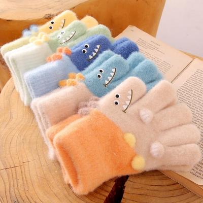 Thickened Plush Gloves Children's Warm Tools Warm Full Cover Glove Gifts Winter Children's Gloves