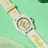 FILA Dream Castle Series Monet Green Watch Quartz Movement Silicone Strap Beige Dial Unisex Sports Jelly Watch Unisex watches 46FLM38-6568-003F