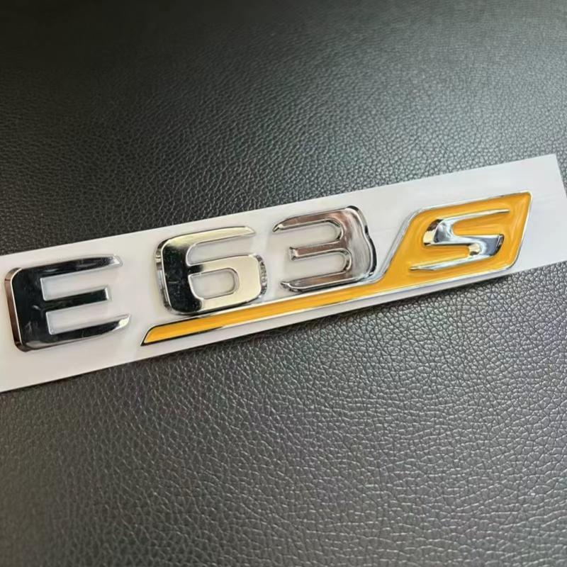 Suitable for ABS Black Auto Letter E63 E63S Logo Logo Sticker Car Luggage Badge Decal Mercedes Benz E63 E63S W213 Accessories