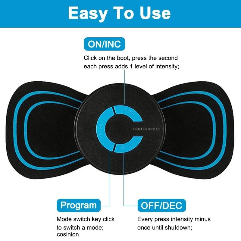 Ems Neck Massager Tens Electric Cervical Vertebra Massager Body Stretcher Patch Pulse Muscle Stimulator For Body Arm Leg Massage