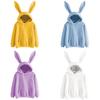 Stylish Rabbit Ear Women Hoodie Fashionable Long Sleeve Pullover Jumper