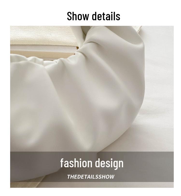 2024 Unique Design: Pleated Women's Versatile Solid Color Handbag - Summer Casual Must-Have