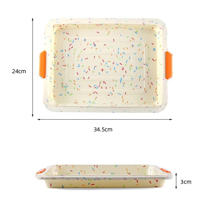 Nonstick Rectangle Silicone Brownie Pan Cake Baking Mold Loaf Mould Heat Resistant Baking Tray Swiss Roll Mat Kitchen Cake Tools