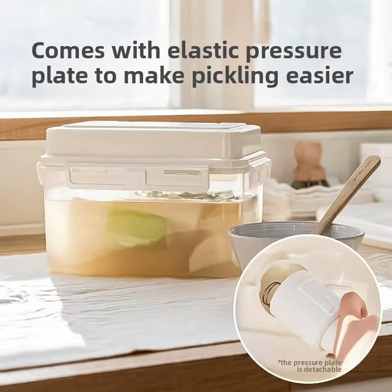 4/5L Kimchi Press Storage Container Pickle Jar For Gherkin Sauerkraut Kimchi Storage Container And Fermentation Organization