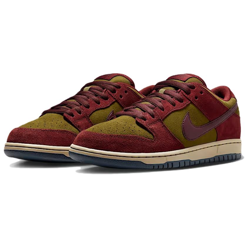 Nike Dunk Low SB Dark Team Red Olive Flak Unisex Sneakers Burgundy-Crush Parachute-Beige Armory-Navy HQ1625-600