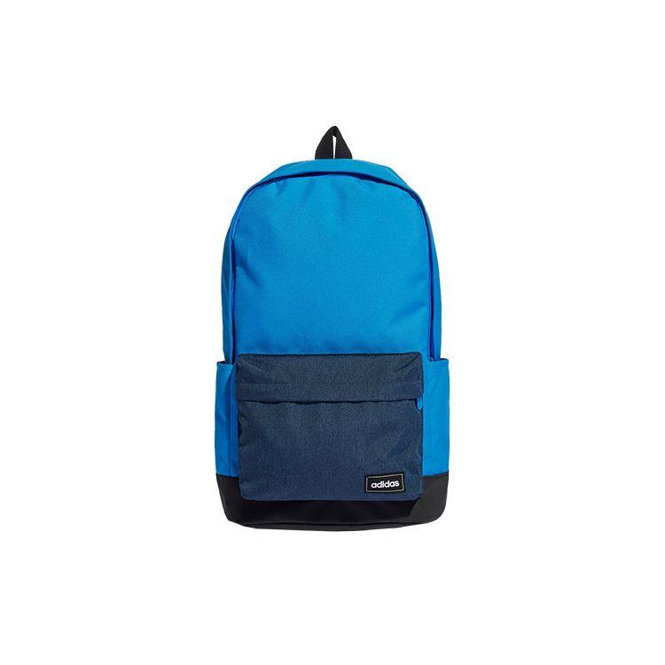 Adidas Neo New Sports Large Capacity Color Block Polyester Backpack Unisex Backpack Blue HC7243 Blue