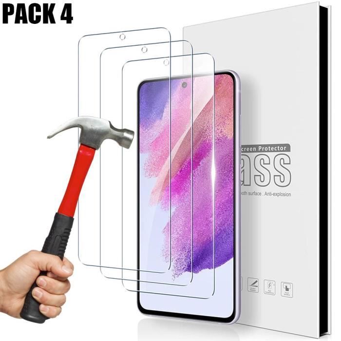 Pack 4 Verre Trémpé Pour Samsung S21 FE (6.4") Anti-Huile Anti Rayures Vitre Protecteur Anti-Choc Protection écran