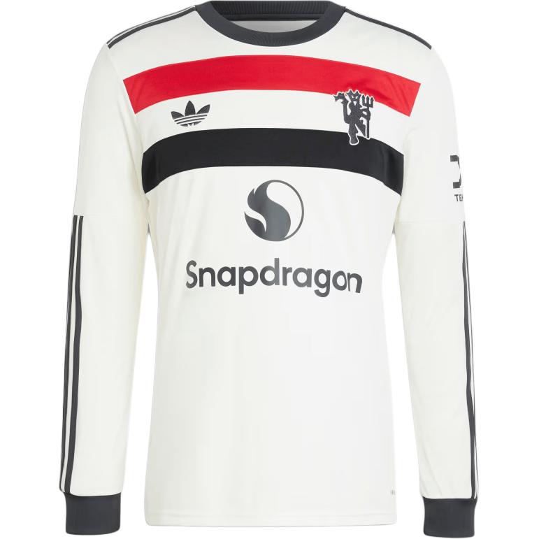 adidas Manchester United 24/25 Long Sleeve Third Jersey Off White IY7810