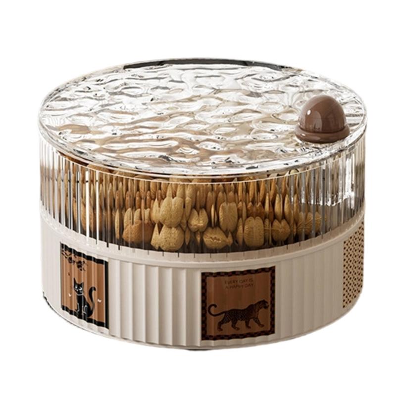 

Clear Window Food Container for Easy Access to Snacks Fruits Nut Removable Layers Kitchen Storage Organizers