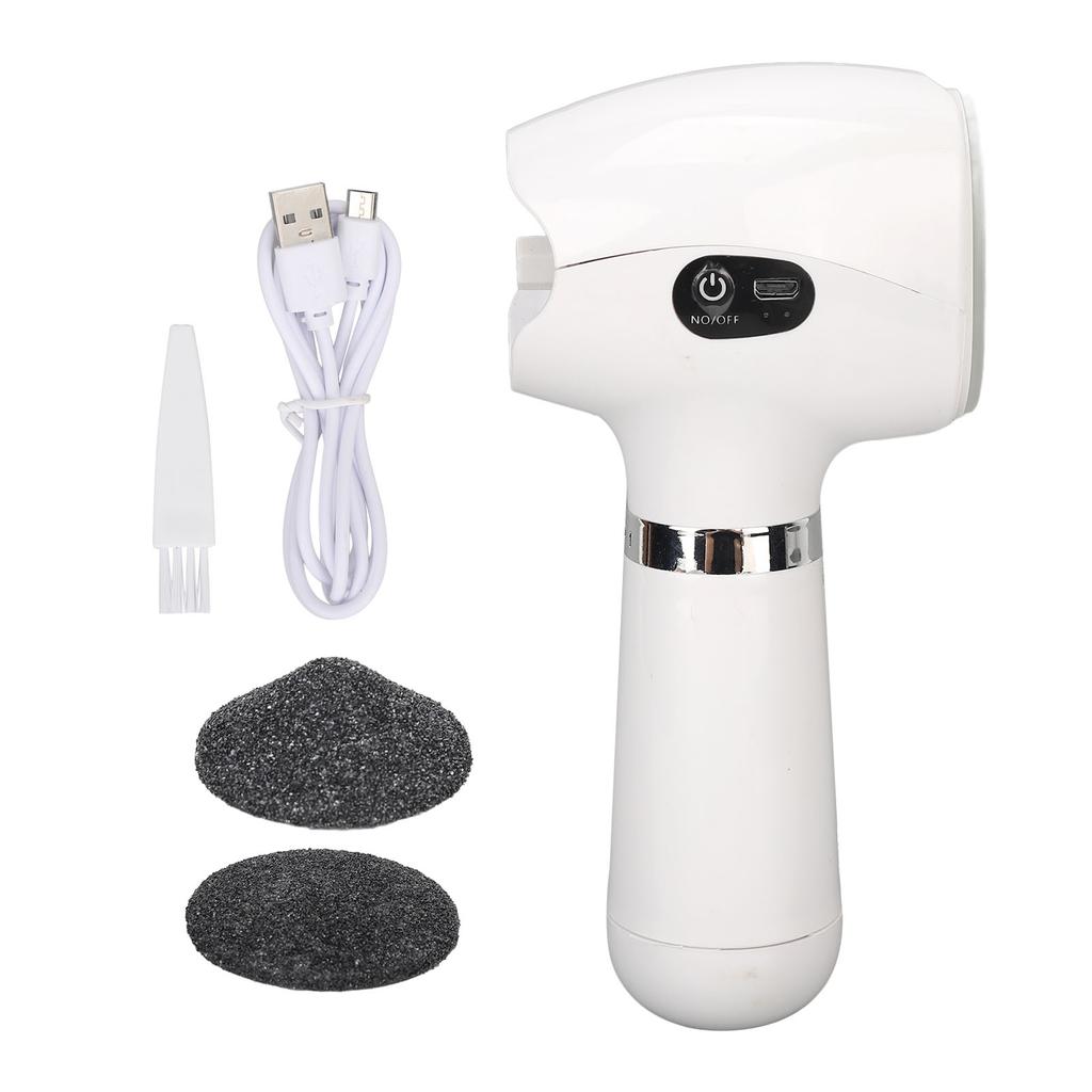 Electric Foot File Nano Glass Corns Removal Automatic Chargeable Smooth Skin Foot Grinder White