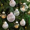 Christmas Transparent Home Decoration Mesh Design Exquisite Christmas Ornaments Venue Decoration Prop 6/12PCS/Set