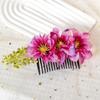 Multicolor Bridal Hairpin Cloth Hair Accessories Simple Flower Hair Comb  Wedding