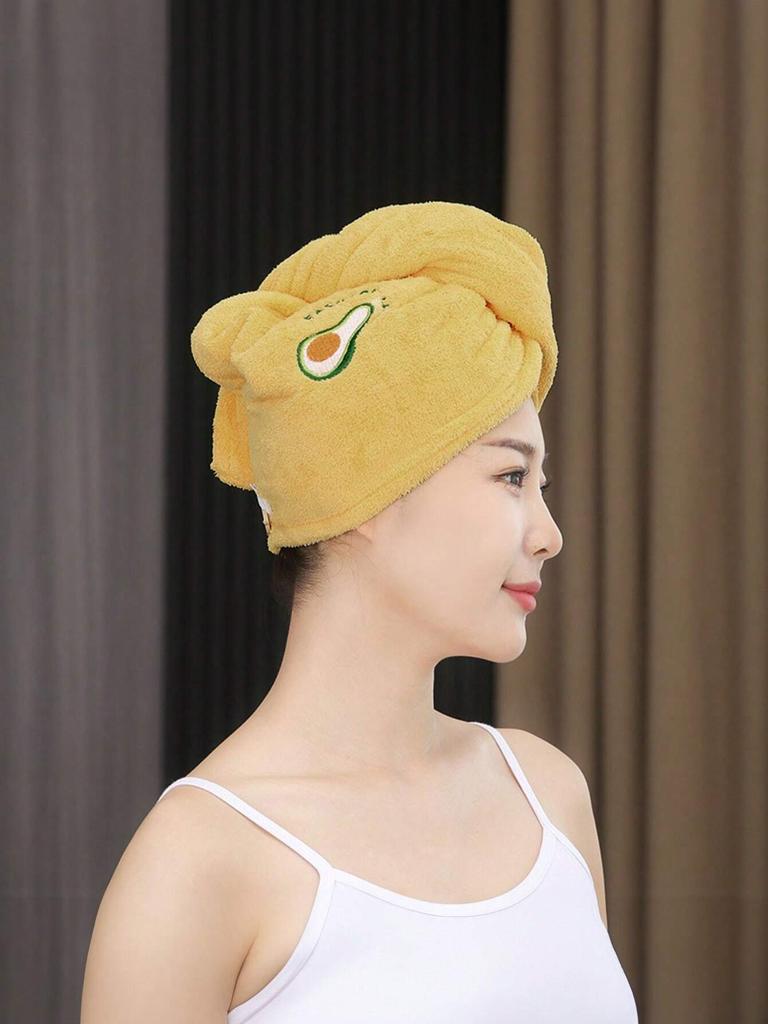 1pc Quickly Dry Hair Hat Towel Super Absorbent Soft Bathroom Women Head Towels Girls Cute Hair Towel Hair Dry Wrap Bonnets