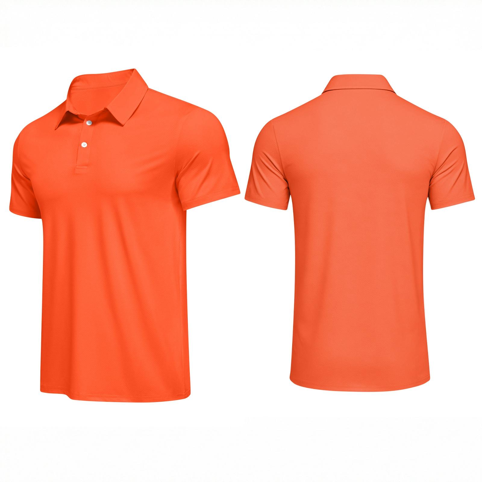 

Men s Casual Quick-Dry Golf Shirt XL шафрановий
