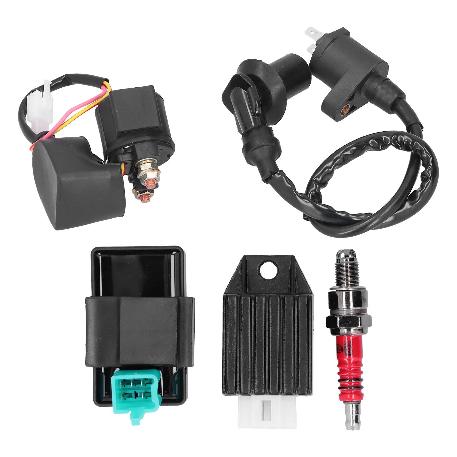 

5-контактный CDI модуль, катушка зажигания, соленоидное реле, регулятор напряжения, комплект для 50cc 70cc 90cc 110cc 125cc