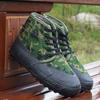 Befreiungsschuhe Herren Arbeitsversicherung Winter Gummi Sohle Samt Thermisch Wanderarbeiter Schuhe High Top Camouflage Baumwollschuhe Schneestiefel