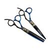 Black and Gold Wolf Head Hairdressing Scissors Set: Straight, Serrated, and Thinning Shears