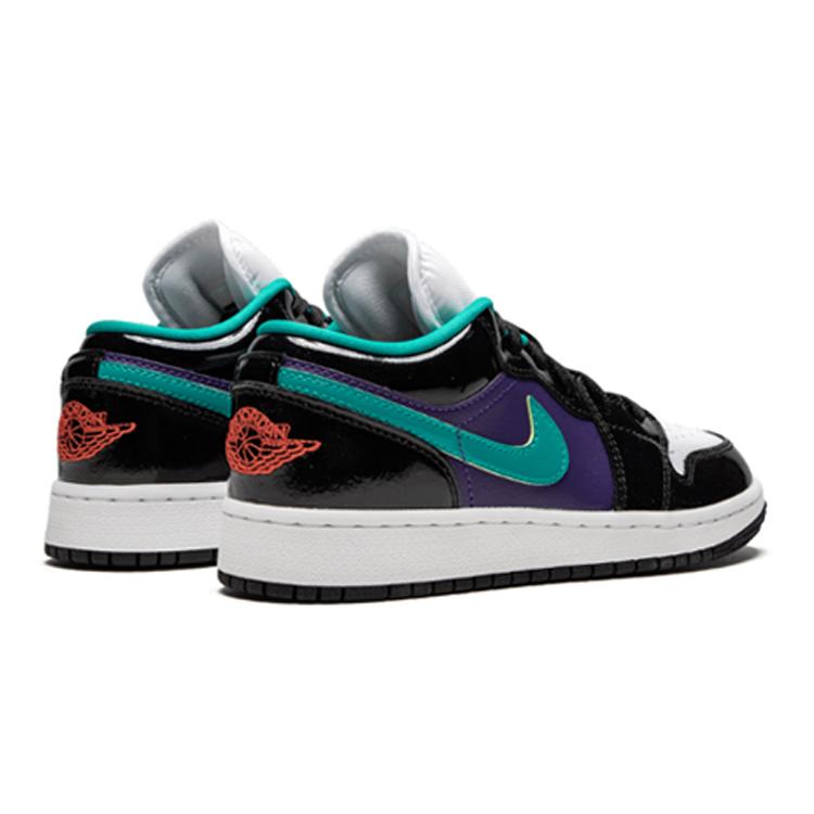 Jordan 1 Low Black Court Purple Turbo Green GS 553560-035