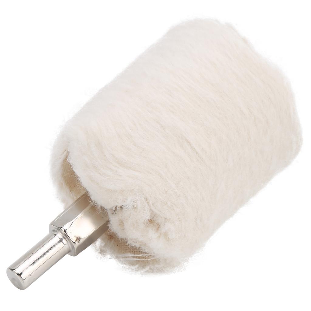 White Cloth Polishing Wheel Cylindrical Type Electric Drill Grinding Tools with Handle40mm