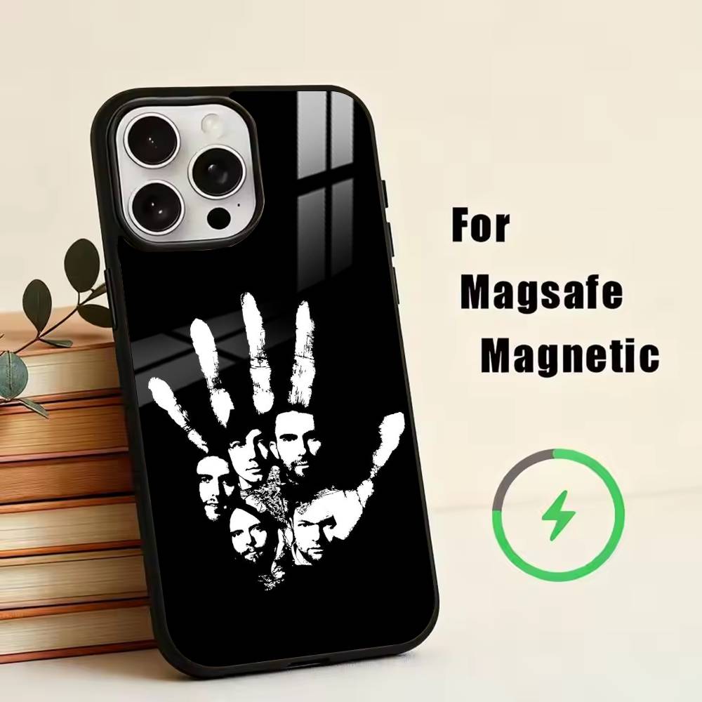 M-Maroon 5  Phone Case For iPhone17,16,15,14,13,12,11 Plus,Pro Magnetic with Magsafe Wireless Charging
