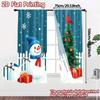 2 Stück, Vorhänge Niedlicher Schneemann Kardinal Weihnachtsbaum (3) Chic Chic Vorhang Vielseitiger Stoff Vorhänge Art Deco Festlich Perfekt für