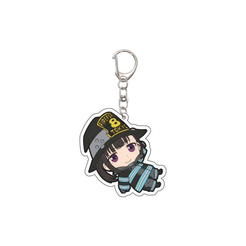 

Anime Fire Force Acrylic key ring keychain Takehisa Hinawa Kotatsu Tamaki Key Chain Keychain Shinra Kusakabe Holiday gifts 6 cm