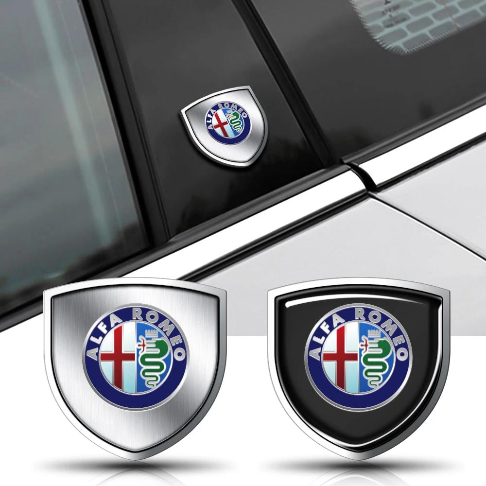 Car Stickers For Alfa Romeo 3D Metal Car Styling Fashion Decoration Shield Stickers Auto Accessories For Alfa Romeo Giulia Tonal