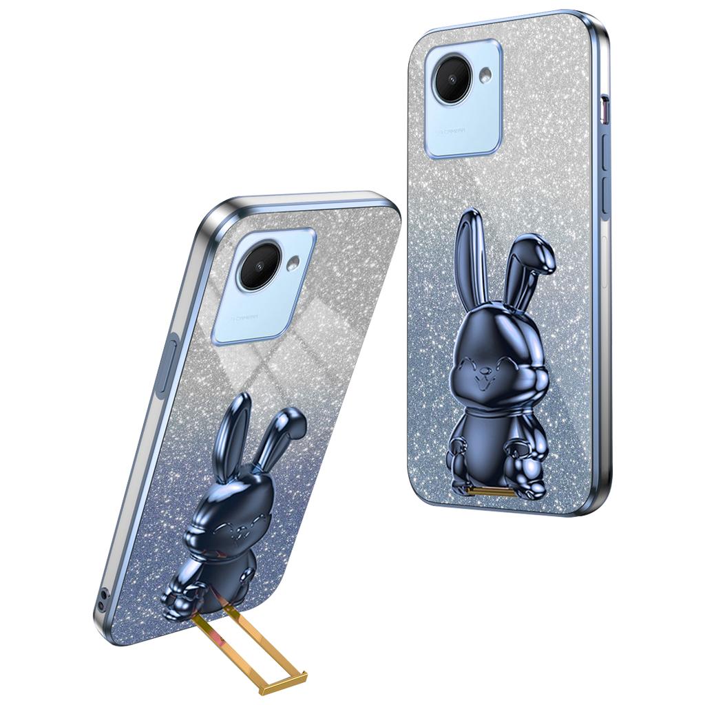 For Realme C30s 4G/C30 4G Phone Protective Case Cartoon Rabbit Cover with Kickstand