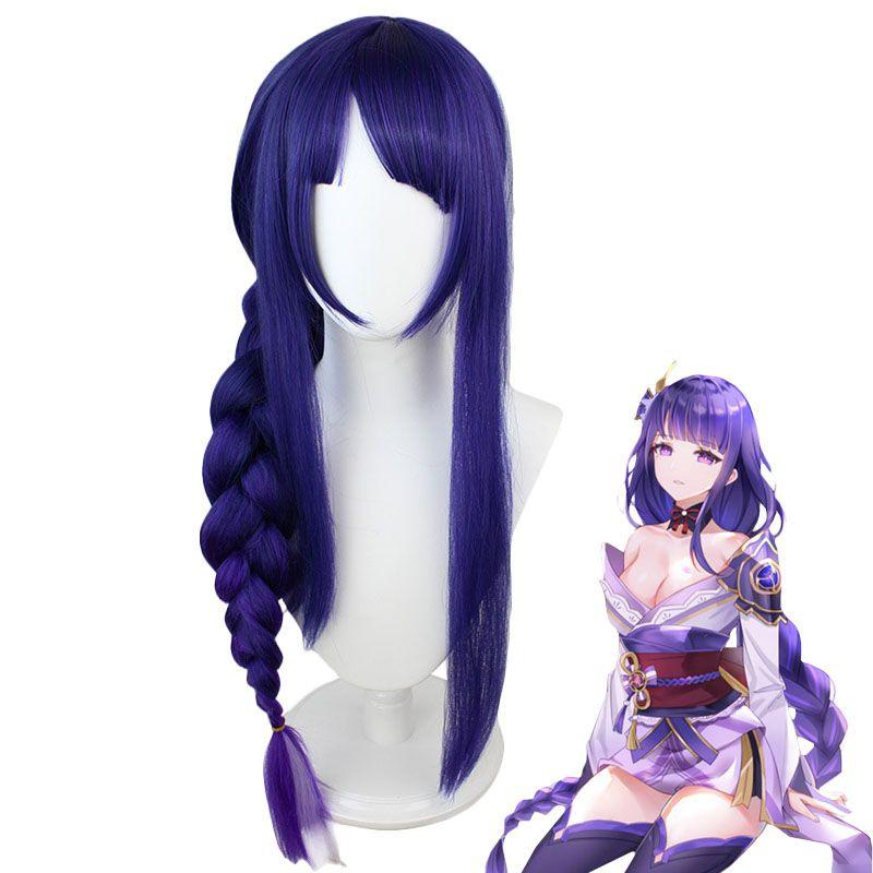 Genshin Impact Raiden Shogun Cosplay Wig With Luxurious Synthetic Hair For Anime Fans