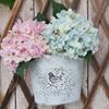 Hanging Flowerpot Retro Style Exquisite Pattern Lanyard Design Rust-proof Sturdy Construction Decorative Iron